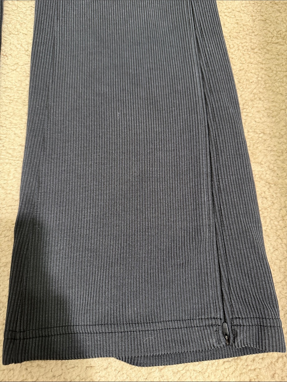 Navy/Gray Ribbed Flare Lululemon Pants - Picture 5 of 8